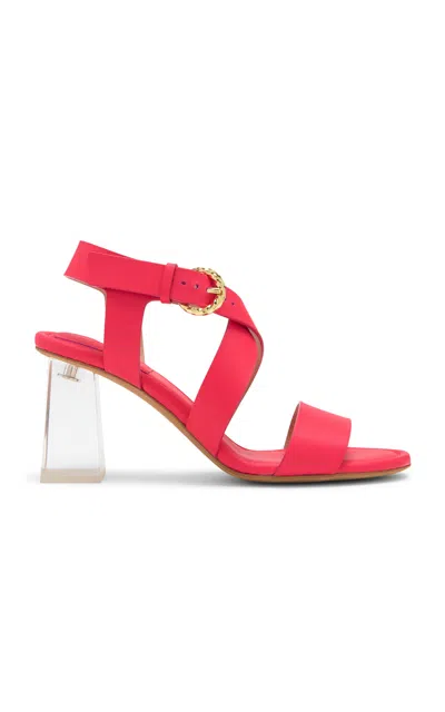 Ulla Johnson Elora Criss-cross Leather Sandals In Pink