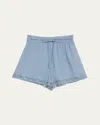 Ulla Johnson Elowen Cotton Shorts In Blue