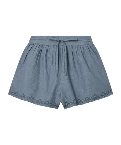 Ulla Johnson Elowen Drawstring Shorts In Blue