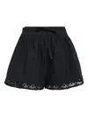 Ulla Johnson Elowen Eyelet-details Shorts In Black