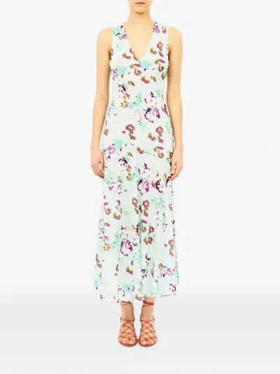 Ulla Johnson Elowen Floral-print Midi Dress In White