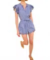 Ulla Johnson Elowen Tie Short In Chambray In Purple