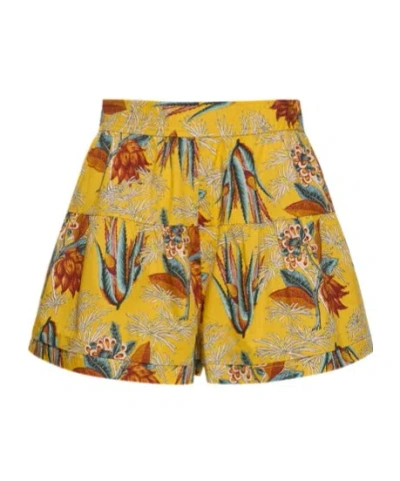 Ulla Johnson Elsie Printed Cotton Shorts In Multi