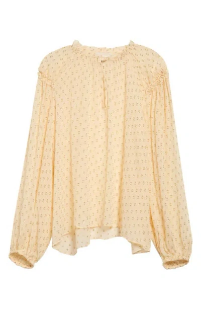 Ulla Johnson Elspen Long Sleeve Silk Blouse In Brown