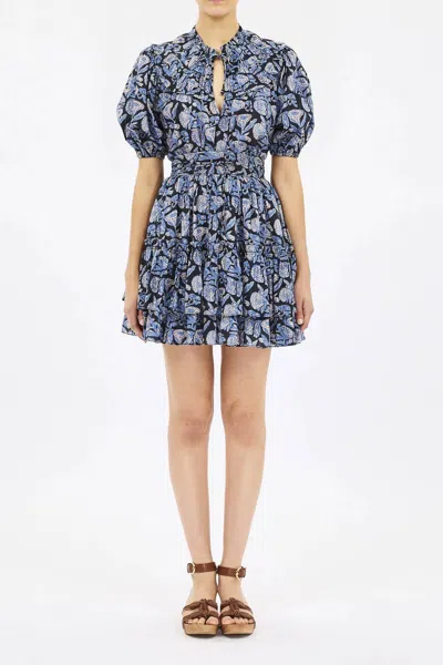 Ulla Johnson Elvie Short Sleeve Cotton Top In Zinnia In Multi