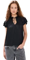 Ulla Johnson Elvie Top Noir In Noir
