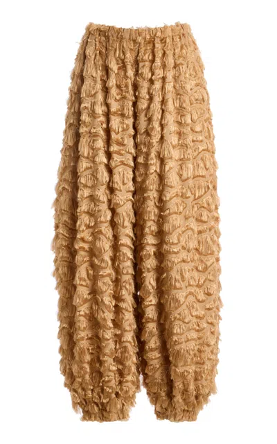 Ulla Johnson Elvira Cotton-blend Cinched Pants In Brown