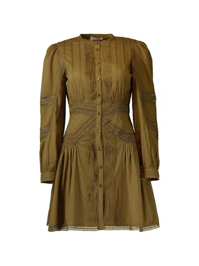 Ulla Johnson Elysia Cotton Mini Dress In Brown
