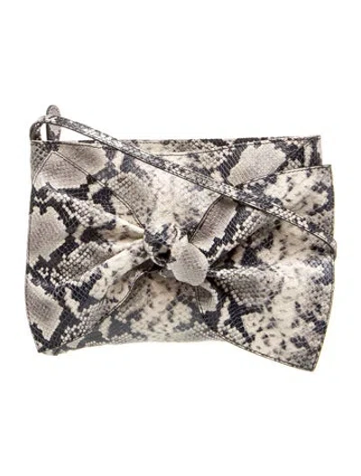 Pre-owned Ulla Johnson Embossed Leather Shoulder Bag In Neutral