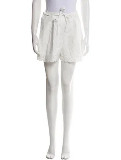 Pre-owned Ulla Johnson Embroidered Accent Mini Skirt In Neutral