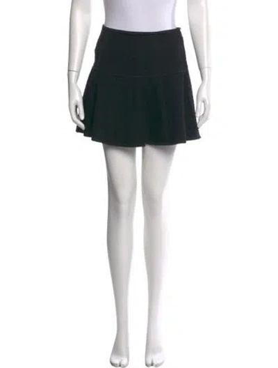 Pre-owned Ulla Johnson Embroidered Accent Mini Skirt W/ Tags In Black