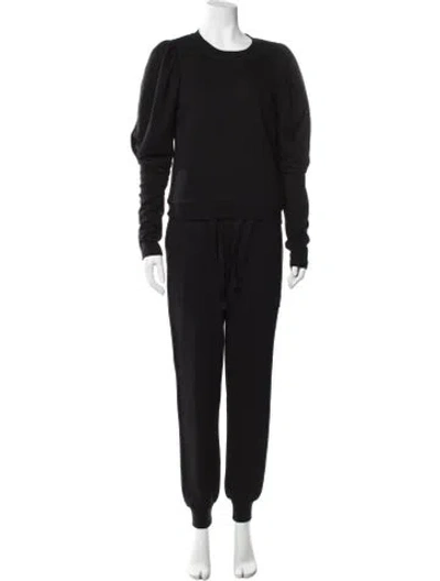 Pre-owned Ulla Johnson Embroidered Accent Pant Set In Black