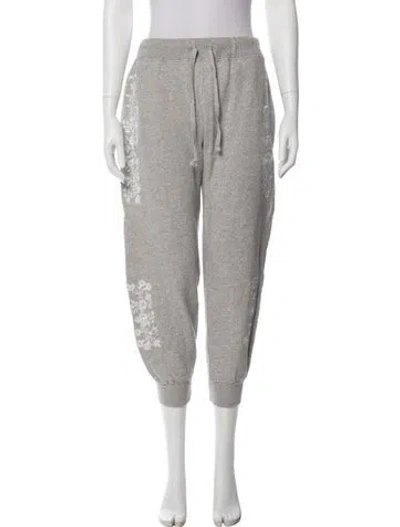 Pre-owned Ulla Johnson Embroidered Accent Sweatpants In Gray