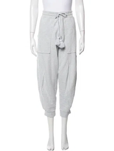 Pre-owned Ulla Johnson Embroidered Accent Sweatpants In Grey