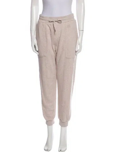 Pre-owned Ulla Johnson Embroidered Accent Sweatpants In Neutral
