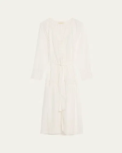 Ulla Johnson Emera Long-sleeve Shirtdress Coverup