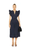 Ulla Johnson Delmara Dress Midnight In 漆黑