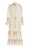 Ulla Johnson Emilie Drop Waist Silk Dress In Multi