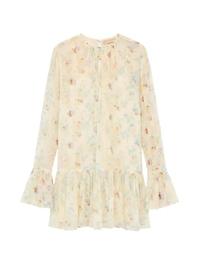 Ulla Johnson Silk Emmeline Mini Dress In Metallic