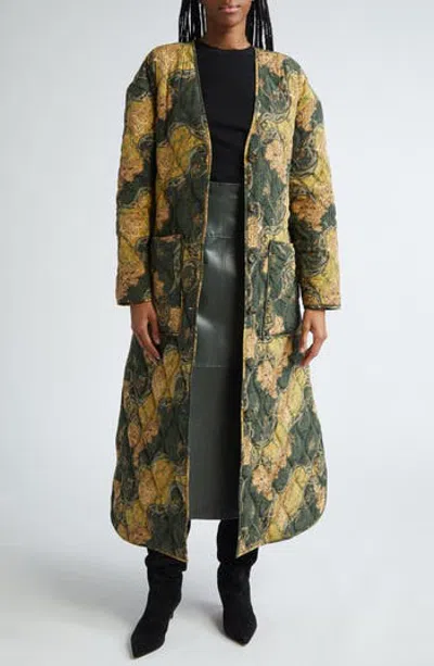 Ulla Johnson Enid Pickstitched Leather Skirt In Multi