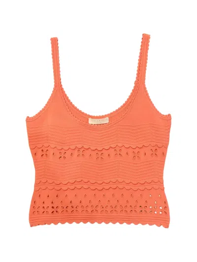Ulla Johnson Esme Eyelet Knit Camisole In Brown