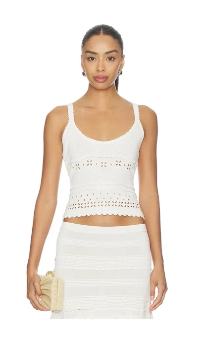 Ulla Johnson Esme Eyelet Knit Camisole In White