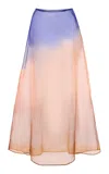 Ulla Johnson Esmeray Printed Silk Midi Skirt In Blue