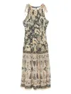 Ulla Johnson Essie Smocked Tiered Printed Cotton-blend Voile Midi Dress In Neutrals
