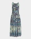 Ulla Johnson Essie Gathered Cotton-blend Maxi Dress In Portofino