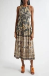 Ulla Johnson Essie Smocked Tiered Printed Cotton-blend Voile Midi Dress In Bellflower
