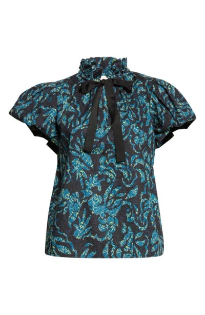 Ulla Johnson Estela Cotton Top In Blue