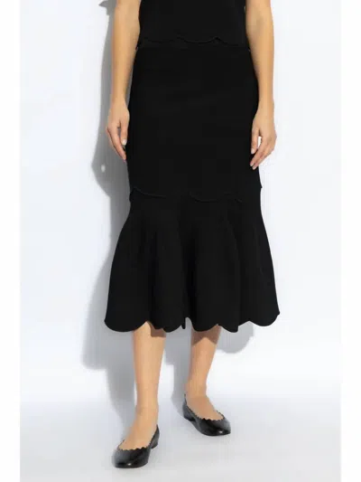 Ulla Johnson Estela Midi Skirt In Noir In Black