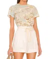 ULLA JOHNSON ESTELLE T-SHIRT IN GARDENIA