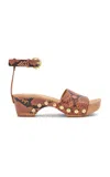 Ulla Johnson Esti Studded Python-effect Leather Clog Sandals