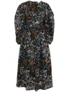 Ulla Johnson Aurelie Ruffled Cotton Midi Dress In Strng Starling