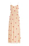 Ulla Johnson Eve Embellished Silk Maxi Dress In Neutral