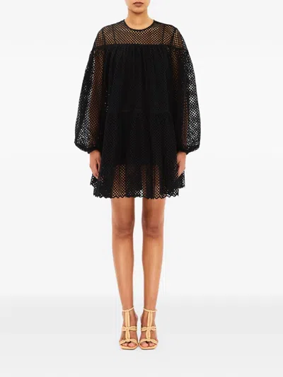 Ulla Johnson Eyelet Jaclyn Dress In Black