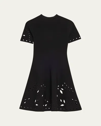 Ulla Johnson Fania Short-sleeve Eyelet Mini Dress