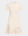 Ulla Johnson Fania Short-sleeve Eyelet Mini Dress