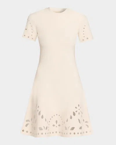 Ulla Johnson Fania Short-sleeve Eyelet Mini Dress