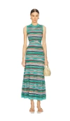 Ulla Johnson Fauna Printed Maxi Dress In Teal