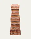 Ulla Johnson Fauna Sleeveless Knit Midi Dress In Sunset