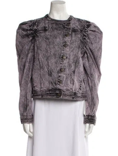 Pre-owned Ulla Johnson Faux Fur Jacket In Purple