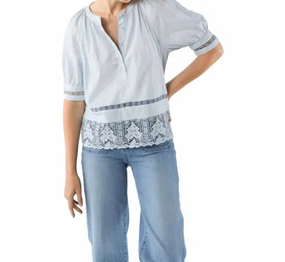Ulla Johnson Faye Puff Sleeve Blouse In Celeste In Multi