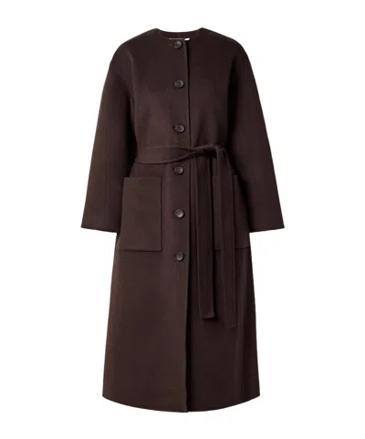 Ulla Johnson Fernanda Belted Wool-blend Felt Coat In Brown