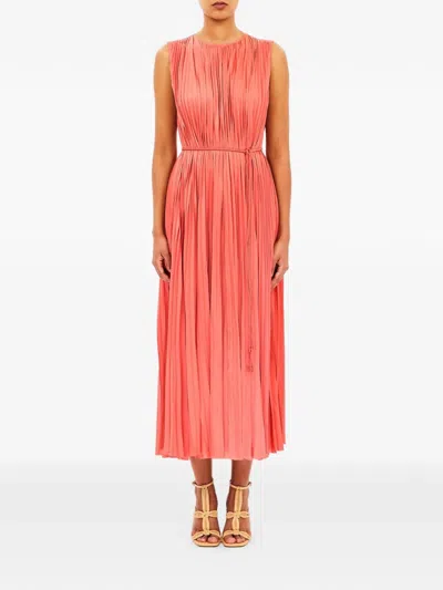 Ulla Johnson Fianna Pleated Midi Dress In Pink