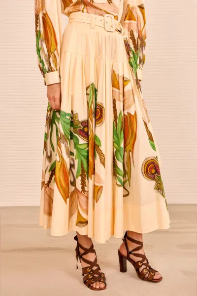 Ulla Johnson Filagree Midi Skirt In Neutral