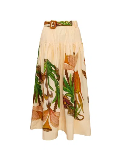 Ulla Johnson Filagree Midi Skirt In Multi
