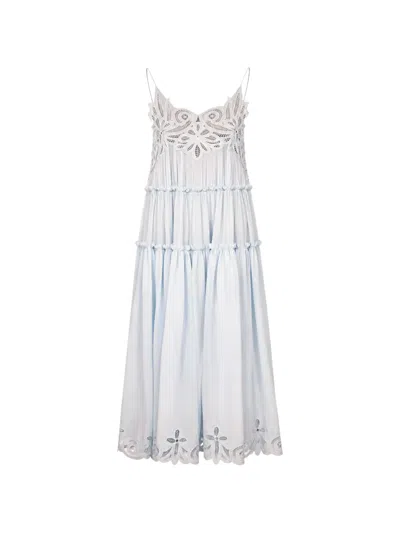 Ulla Johnson Filippa Lace-appliqué Silk Maxi Dress In White