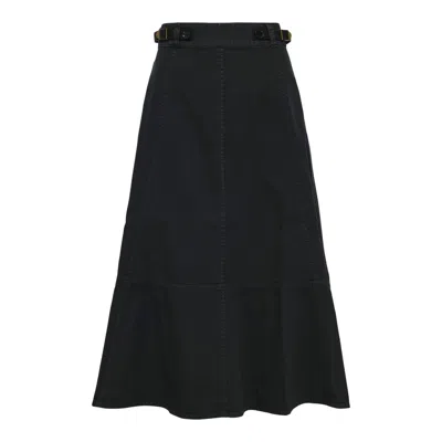 Ulla Johnson Finely High Waisted Skirt In Black
